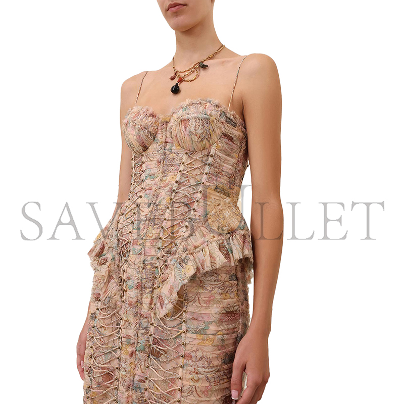 ZIMMERMANN REBELLION FRAYED MIDI DRESS 6494DC261 ZIMMERMANN REBELLION FRAYED MIDI DRESS 6494DC261